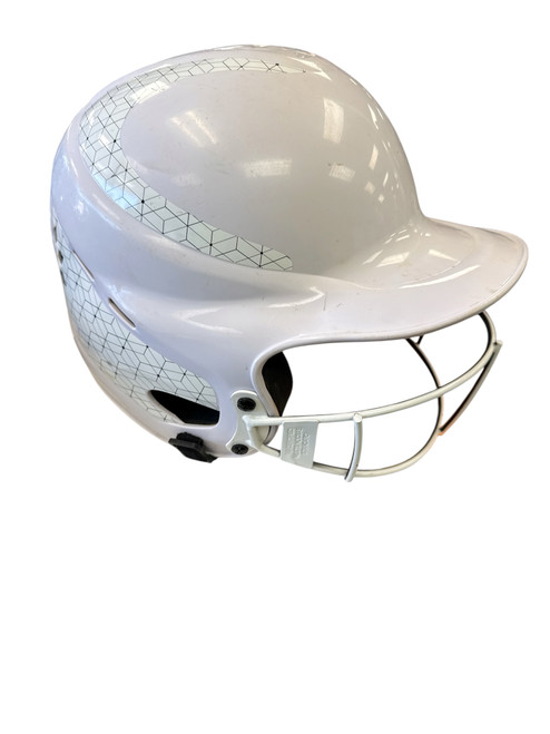 Vist Large View of Product Image Which is Used RIP-IT STANDARD Batting Helmet w/Mask White M/L