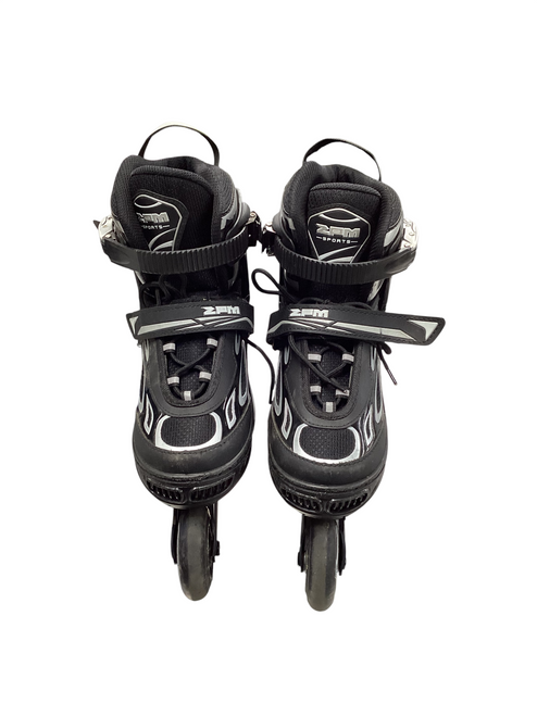 Vist Large View of Product Image Which is Used ZPM Junior Rec Fitness Skates Black Adjustable