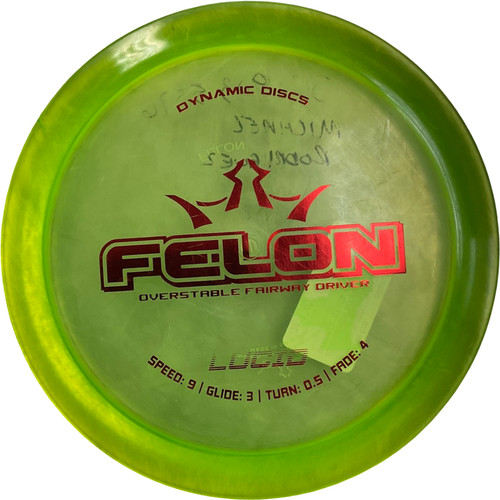 Vist Large View of Product Image Which is Used Dynamic Discs LUCID FELON Disc Golf Driver Green 174g