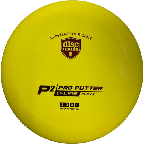 Vist Large View of Product Image Which is Used Discmania D-LINE P2 FLEX 2 Disc Golf Putter Yellow 173g