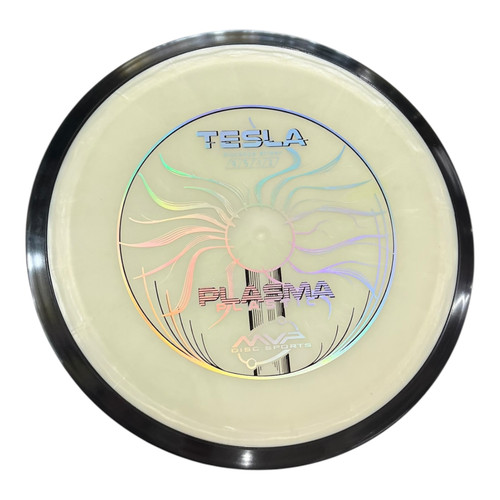 Vist Large View of Product Image Which is Used MVP TESLA PLASMA PLASTIC Disc Golf Driver White 162g