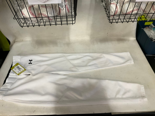 Vist Large View of Product Image Which is Used Under Armour UA BASEBALL PANTS YM BB/SB Pant Boys White MD