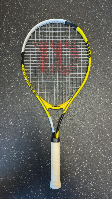 Vist Large View of Product Image Which is Used Wilson US OPEN 25 Junior Tennis Racquet Yellow 25"