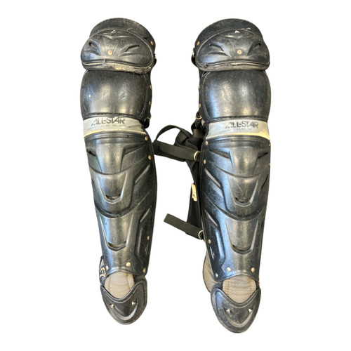 Vist Large View of Product Image Which is Used All-Star SHINGUARDS Catchers Leg Guards Black Adult