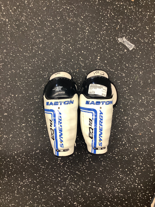 Vist Large View of Product Image Which is Used Easton EQ10 Youth Shin Guards White 8"
