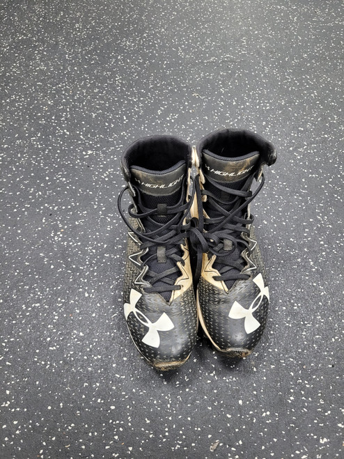 Vist Large View of Product Image Which is Used Under Armour Jr FB Cleats Black Junior 04.5