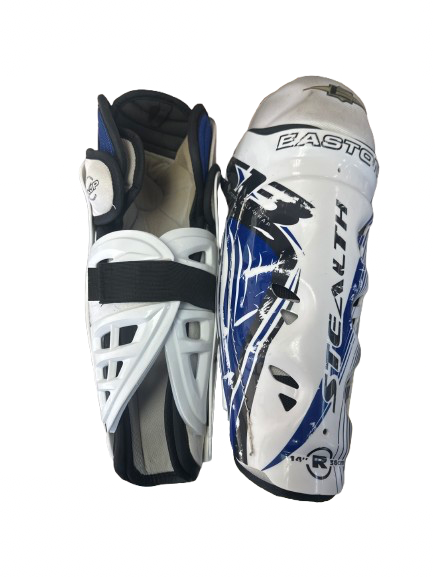 Vist Large View of Product Image Which is Used Easton STEALTH S13 SHINS Senior Shin Guards White 14"