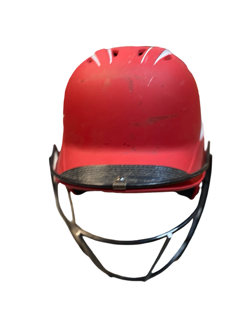 Vist Large View of Product Image Which is Used Mizuno HELMET Batting Helmet w/Mask Red MD