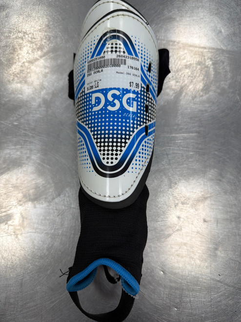 Vist Large View of Product Image Which is Used DSG OCALA Soccer Shin Guards Junior White LG