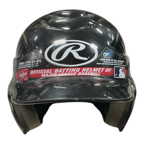 Vist Large View of Product Image Which is Used Rawlings COOLFLO Batting Helmet No Mask Black One Size