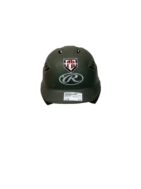 Vist Large View of Product Image Which is Used Rawlings 6 7/8-7 5/8 Batting Helmet No Mask Green MD