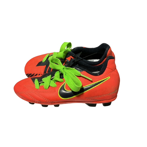 Vist Large View of Product Image Which is Used Nike Soccer Cleats Orange Youth 11.0