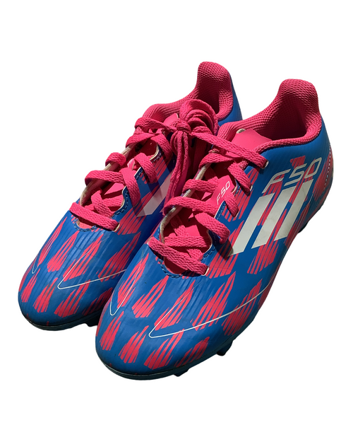 Vist Large View of Product Image Which is Used Adidas Soccer Cleats Royal Blue Youth 13.5