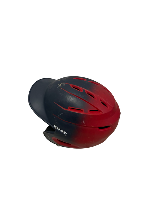 Vist Large View of Product Image Which is Used BoomBah Defcon BBH2SP-SR 7 - 7 3/4 Batting Helmet Red And Navy Blue