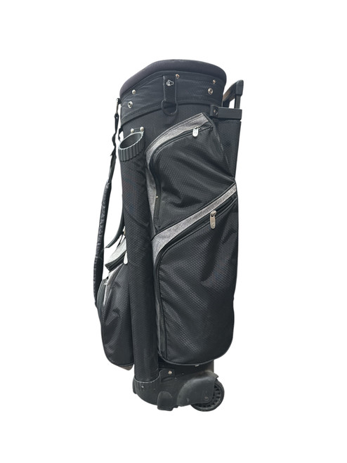 Vist Large View of Product Image Which is USED RJ SPORTS WHEELED MENS CART GOLF BAG 