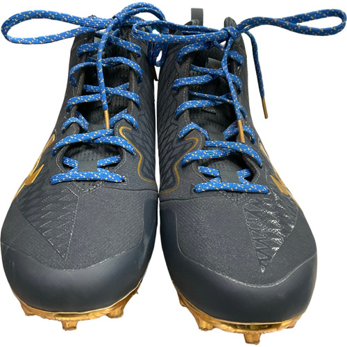 Vist Large View of Product Image Which is Used Under Armour Adult FB Cleats Navy Blue Senior 13