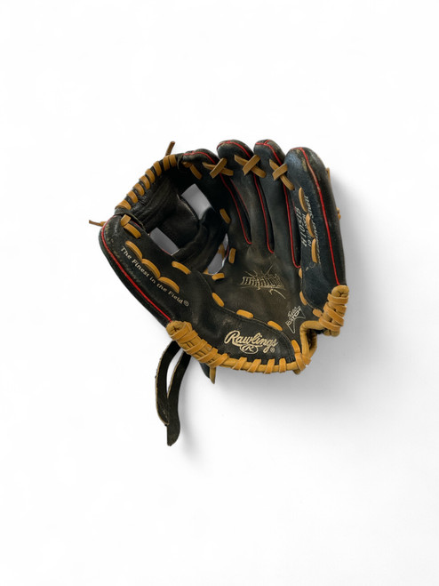 Vist Large View of Product Image Which is Used Rawlings HIGHLIGHT SERIES BB/SB Glove RH Throw Black 10 1/2"