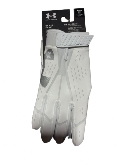Vist Large View of Product Image Which is Used Under Armour UA BLUR XL WR GLOVES FB Gloves White XL