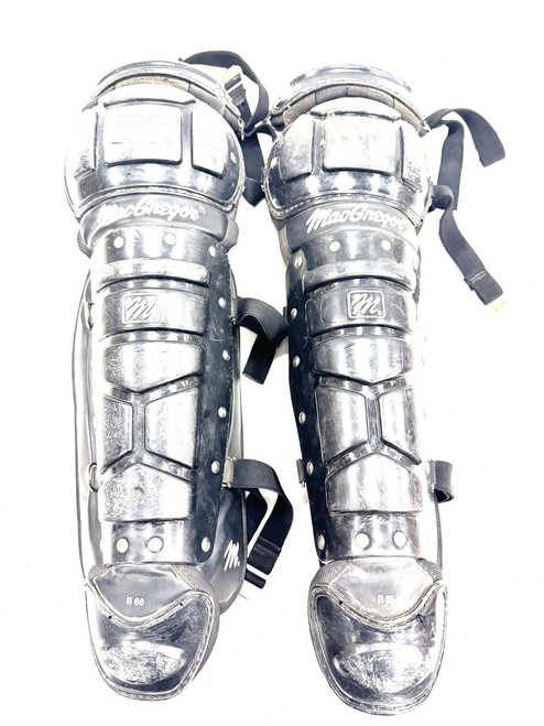 Vist Large View of Product Image Which is Used MacGregor ADULT Catchers Leg Guards Black Adult