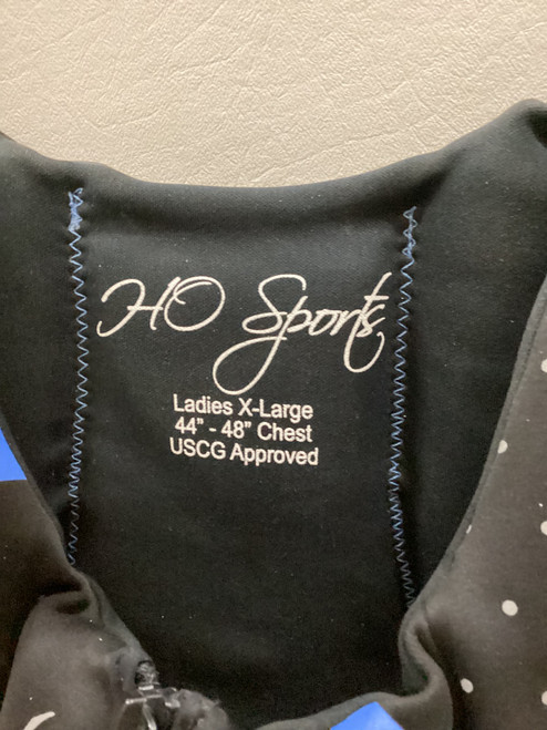 Vist Large View of Product Image Which is Used Ho Sports Adult PFD Black And Royal Blue XL