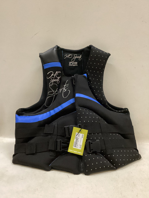 Vist Large View of Product Image Which is Used Ho Sports Adult PFD Black And Royal Blue XL