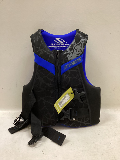 Vist Large View of Product Image Which is Used Stearns Youth PFD Black And Royal Blue Youth 50-90