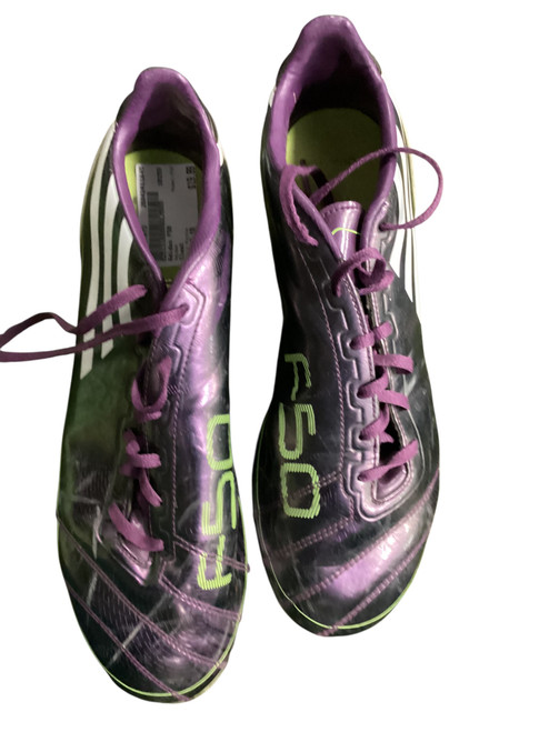 Vist Large View of Product Image Which is Used Adidas F50 Soccer Cleats Purple Senior 10