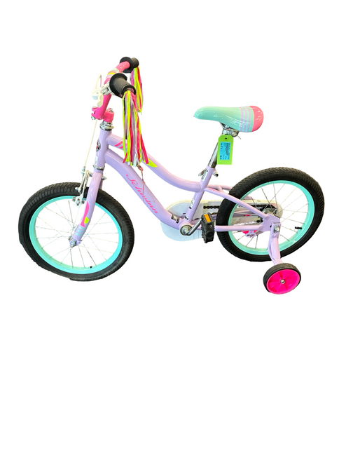 Vist Large View of Product Image Which is Used Schwinn IRIS Training Wheel Bike Girls White 16"