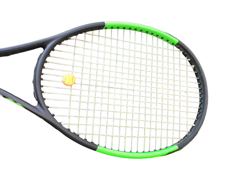 Vist Large View of Product Image Which is Used Wilson BLADE 98 Adult Tennis Racquet Black 4 1/4"