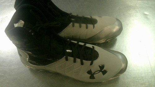 Vist Large View of Product Image Which is Used Under Armour Adult FB Cleats Black Senior 12.5