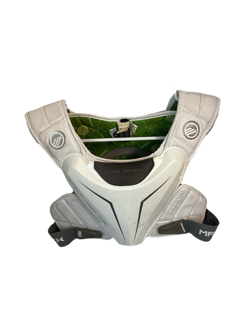 Vist Large View of Product Image Which is Used Maverik M5 Lacrosse Shoulder Pads White MD