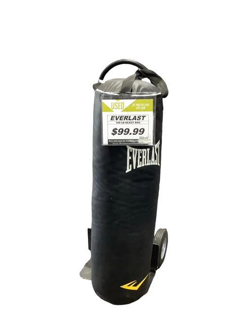 Vist Large View of Product Image Which is Used Everlast 100 LB HEAVY BAG Boxing Heavy Bag Black 100 lb