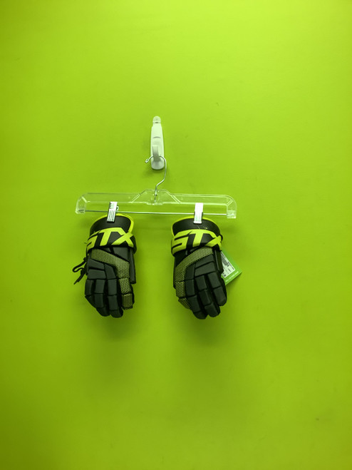 Vist Large View of Product Image Which is Used STX STALLION Lacrosse Gloves Junior Black 10"