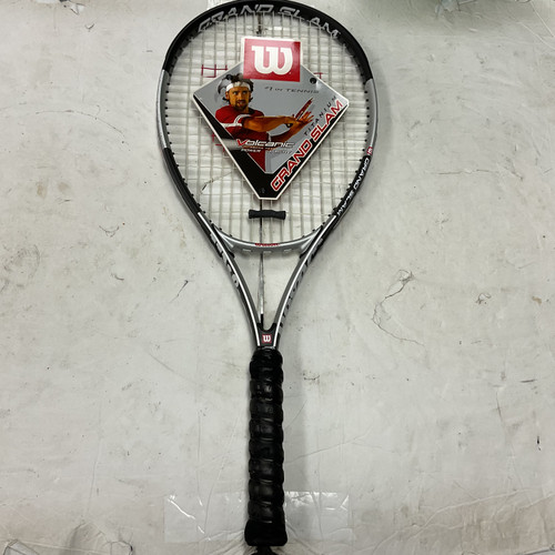 Vist Large View of Product Image Which is Used Wilson GRAND SLAM TITANIUM Adult Tennis Racquet Black