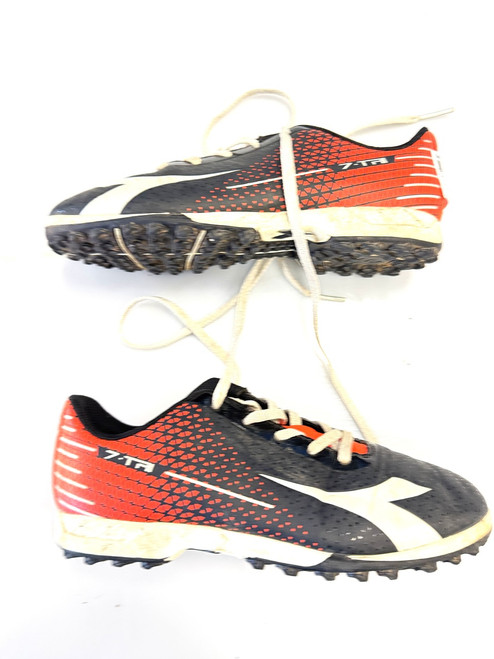 Vist Large View of Product Image Which is Used Diadora Soccer Turf Shoes Orange Junior 04.5