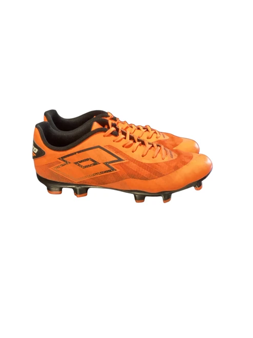 Vist Large View of Product Image Which is Used Lotto Soccer Cleats Orange Senior 7.5