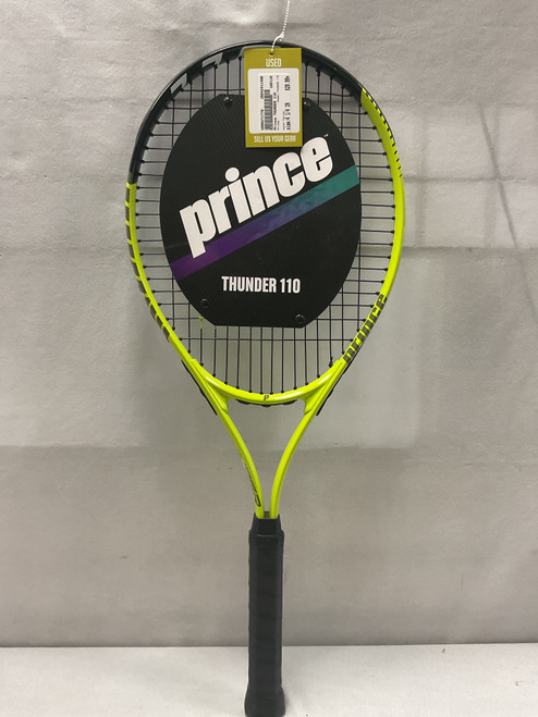 Vist Large View of Product Image Which is Used Prince THUNDER 110 Adult Tennis Racquet Yellow 4 1/4"