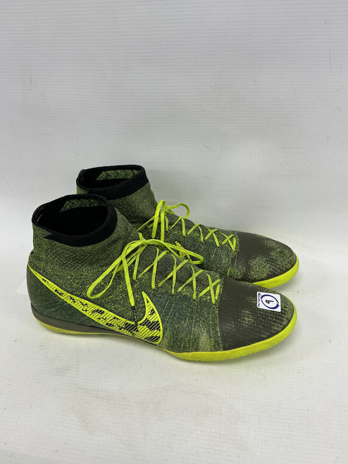 Vist Large View of Product Image Which is Used Nike Soccer Indoor Shoes Black And Optic Yellow Senior 9