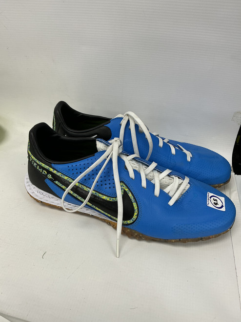 Vist Large View of Product Image Which is Used Nike Soccer Turf Shoes Royal Blue And Yellow Senior 9.5