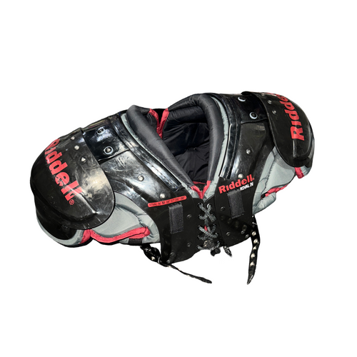 Vist Large View of Product Image Which is Used Riddell RIVAL JV FB Shoulder Pads Black MD