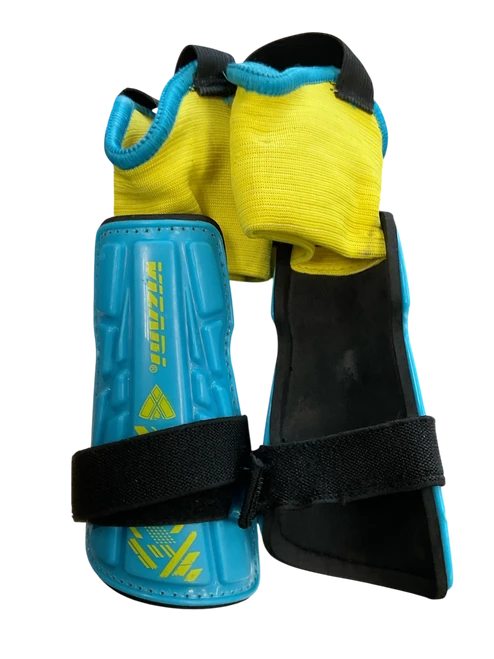 Vist Large View of Product Image Which is Used Vizari Soccer Shin Guards Youth Royal Blue XS