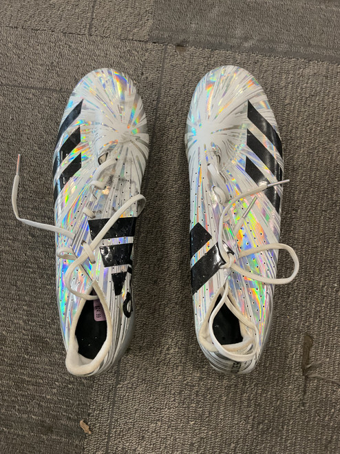 Vist Large View of Product Image Which is Used Adidas Soccer Cleats White Senior 12