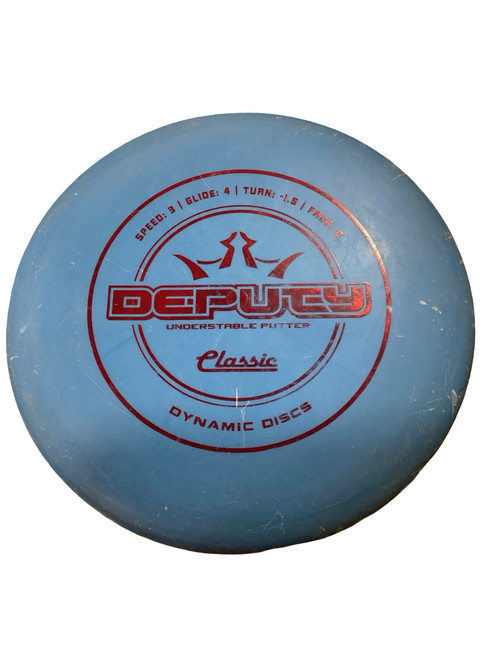 Vist Large View of Product Image Which is Used Dynamic Discs CLASSIC DEPUTY Disc Golf Putter Carolina Blue