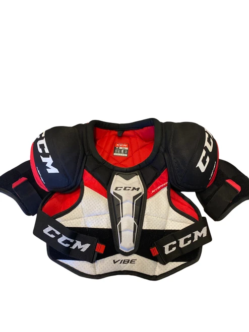 Vist Large View of Product Image Which is Used CCM VIBE Senior Shoulder Pads SM