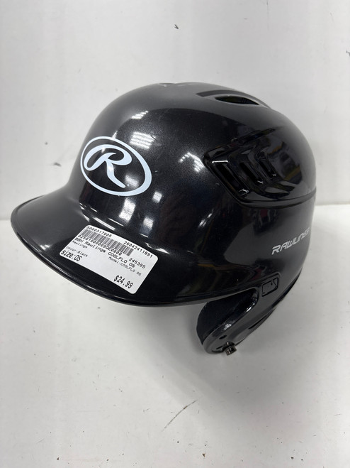 Vist Large View of Product Image Which is Used Rawlings COOLFLO OS Batting Helmet No Mask Black One Size