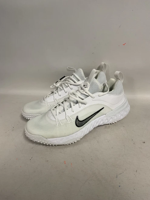 Vist Large View of Product Image Which is Used Nike HUARACHE TURF SHOES LAX Cleats Mens White Senior 9
