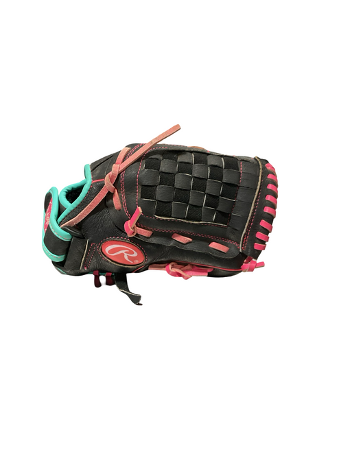 Vist Large View of Product Image Which is Used Rawlings HIGHLIGHT BB/SB Glove RH Throw Black 11 1/2"