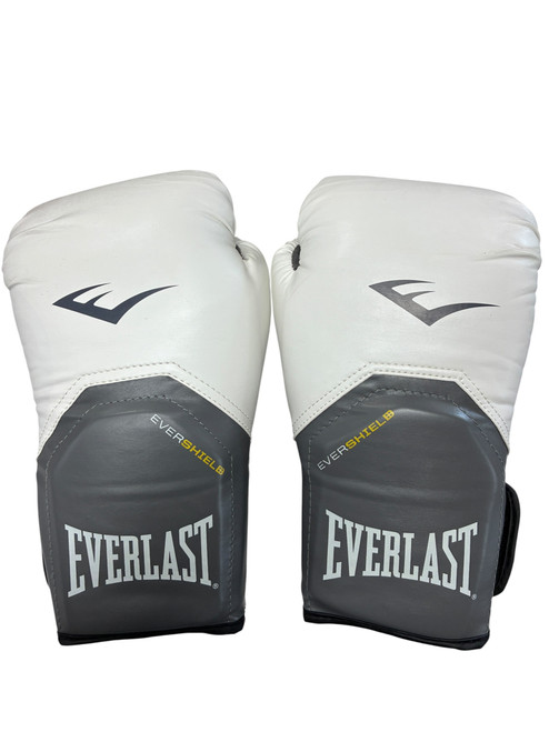 Vist Large View of Product Image Which is Used Everlast PRO STYLE ELITE Boxing Gloves White Senior