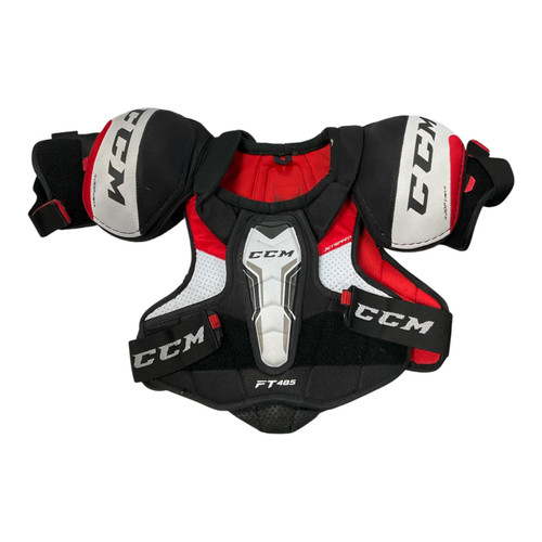 Vist Large View of Product Image Which is Used CCM FT485 Junior Shoulder Pads LG