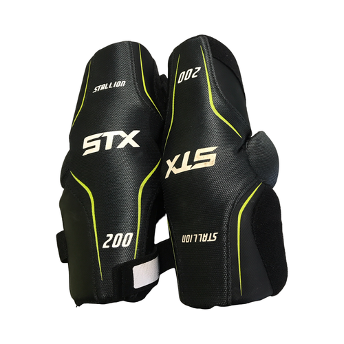 Vist Large View of Product Image Which is Used STX STALLION 200 ELBOW PAD Lacrosse Arm Pads/Guards Black SM